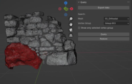 Visualizzazione della risposta ad una query sui materiali edilizi | © Giovanni Gallo, Università di Catania