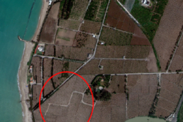 Foto aerea dell'area della foce del Litani | Google Earth