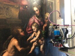 Campagna diagnostica coordinata dal CNR ISPC al Museo e Real Bosco di Capodimonte. Dipinto: Giulio Romano, Madonna della gatta