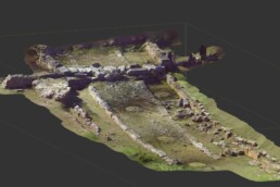 Modello tridimensionale di un tratto della via Salaria antica presso le Terme di Vespasiano a Cittaducale (RI)