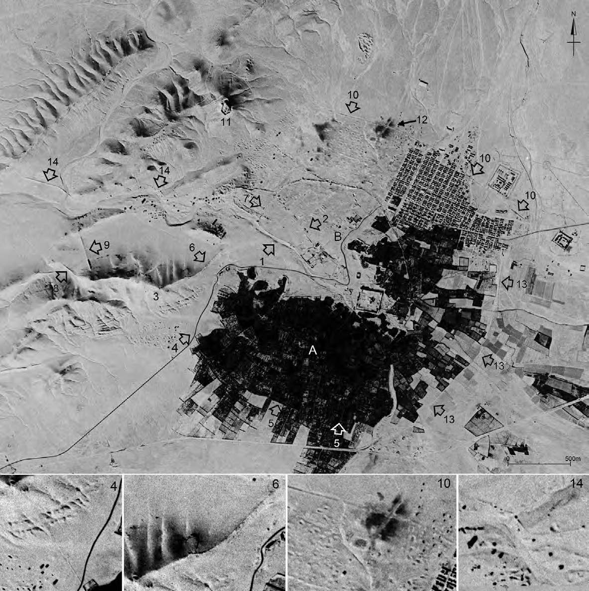 Palmira (Siria) in un’immagine Corona KH-4B del 1968.