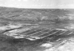 Tracce dell’accampamento romano di Ain Sinu (Iraq) in una foto aerea obliqua scattata da Sir Aurel Stein nel 1938 | © CNR ISPC