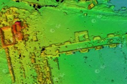 Rappresentazione 3D a rilievo ombreggiato del settore orientale della villa dei Pisoni | © Crescenzo Violante CNR ISPC