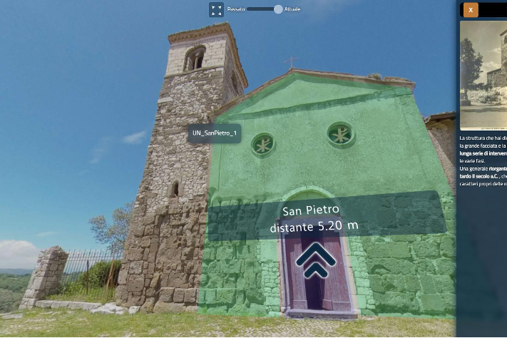 Uno screenshot dell’applicazione web3D sviluppata da CNR ISPC. Chiesa di S.Pietro,Segni (Roma) | © CNR ISPC