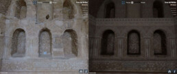 Passato e presente a confronto al Ninfeo di Segni (Roma). Uno screenshot dell’applicazione web3D | © CNR ISPC