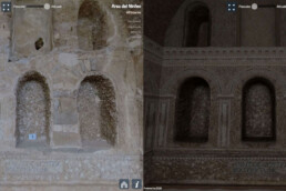 Passato e presente a confronto al Ninfeo di Segni (Roma). Uno screenshot dell’applicazione web3D | © CNR ISPC