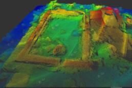 Vasca rettangolare. Nuvola di punti da rilievo multibeam | © Crescenzo Violante CNR ISPC