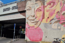 Il Muro della Musica Popolare, uno dei 20 murales del progetto OR.ME Ortica Memoria, realizzato dal collettivo Orticanoodles a Milano.