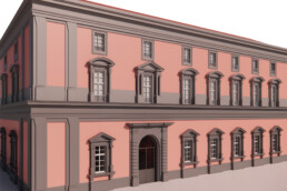 Dettaglio del modello Heritage-BIM del Museo Archeologico Nazionale di Napoli (MANN), progetto HBIM4MANN | © Alessia Mazzei e Matteo Novelli