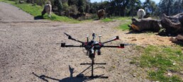 UAS DJI Matrice 600 dotato di LiDAR Riegl MiniVux-3 pronto al volo, Altanum-Sant’Eusebio, San Giorgio Morgeto, Reggio Calabria | © Nicodemo Abate, CNR ISPC