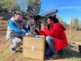 Il gruppo di ricerca CNR ISPC impegnato nella preparazione della strumentazione, prima delle operazioni di volo, Altanum-Sant’Eusebio, San Giorgio Morgeto, Reggio Calabria | © Daniele Ferdani, CNR ISPC