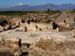 Area archeologica Parco del Cavallo all'interno del Parco archeologico di Sibari, Calabria. Dall'account Facebook: @parcoarcheologicosibari