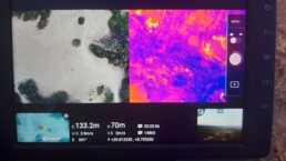 Visualizzazione in tempo reale delle aree rilevate nell'infrarosso termico | © AirLab CNR ISPC