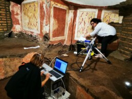 Misure con l’NMR MOUSE alle catacombe di Priscilla, Roma. Progetto REMEDIA
