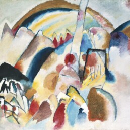 Vasily Kandinsky (1866 – 1944) Paesaggio con macchie rosse, n. 2 (Landschaft mit roten Flecken, Nr. 2) 1913 Olio su tela 117,5 x 140 cm Collezione Peggy Guggenheim, Venezia (Fondazione Solomon R. Guggenheim, New York)