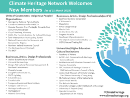 The new member list - Climate Heritage Network