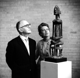 John and Dominique de Menil at the University of St. Thomas, Houston, 1965