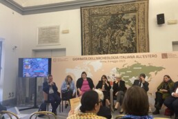 Lorenza Manfredi durante la Giornata dell'archeologia italiana all'estero, 9 maggio 2023, Roma