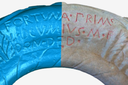 Dettaglio della restituzione 3D della corona votiva di Lucius Decumius | © RDR Lab CNR ISPC