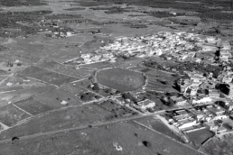 Veduta aerea dell'insediamento fortificato protostorico in località La Franca, Acquarica di Vernole, LE | © Archivio Laboratorio di Aerotopografia Archeologica, Dipartimento di Beni Culturali - Università del Salento