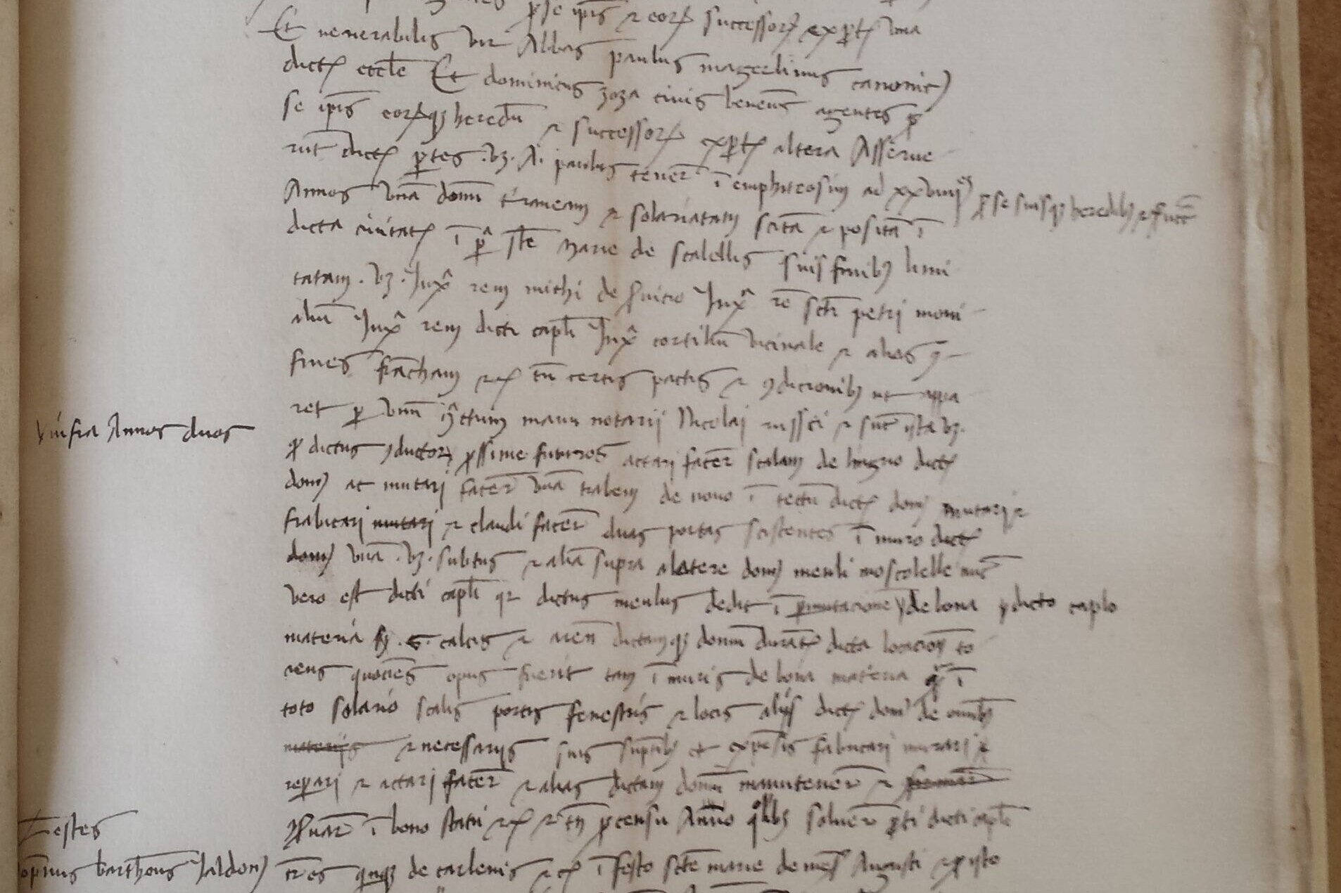 Foto di un atto notarile del 1479 tratto dal protocollo del notaio Nicola Renzo Fusco custodito presso Archivio di Stato di Benevento | © ASBN