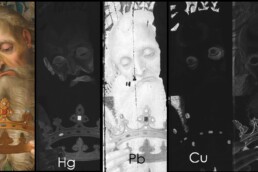 Risultati delle analisi di imaging MA-XRF sulla tavola “Eterno Padre” dipinta da Raffaello e in mostra presso il Museo e Real Bosco di Capodimonte di Napoli | © XRAYLab, CNR ISPC