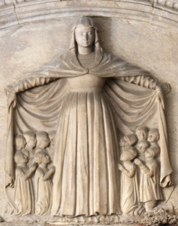 Tommaso Malvito, particolare del portale in marmo dell’Ospedale della Ss. Annunziata di Napoli (c. 1500)