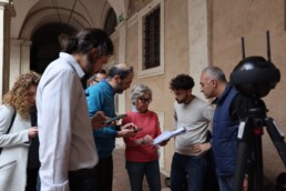 Attività di rilievo strumentale del Chiostro del Bramante a Roma nell'ambito del progetto Digital Twin City | © CNR ISPC