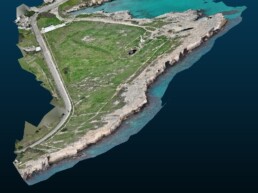 Ripresa da drone e successiva ricostruzione 3D della falesia antistante la Grotta della Poesia Piccola (Roca - Melendugno - Lecce) | © Ricostruzione a cura di Mirko Francioni, Università di Urbino