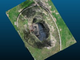 Ripresa da drone e successiva ricostruzione 3D della Grotta della Poesia Piccola (Roca - Melendugno - Lecce) | © Ricostruzione a cura di Mirko Francioni, Università di Urbino