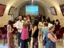 Comunità e ricercatori alla presentazione del progetto REVIVE presso l'aula magna del Parco Palmieri, Martignano. Luglio 2025 | © CNR ISPC