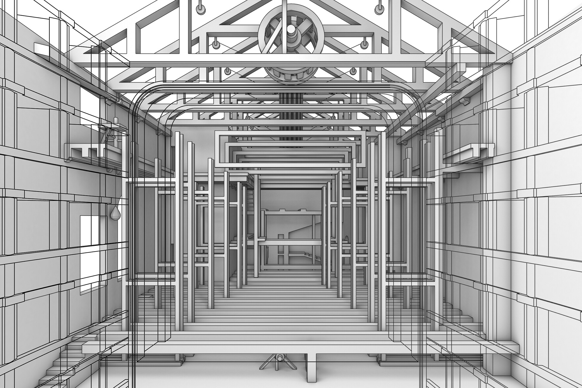 Ricostruzioni del teatro e della macchina scenica del Teatro San Salvador, Massimiliano Ciammaichella, 2021 | © SCAENAE project