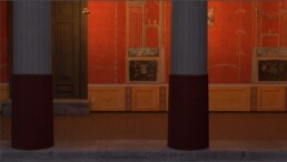 Perceive Isis’ Colours: dettaglio della ricostruzione del porticato del Tempio di Iside || © CNR ISPC