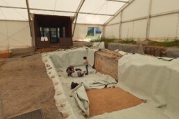 Villa romana di Noheda (Cuenca), sala cruciforme: attività di studio maggio 2025 | © CNR ISPC