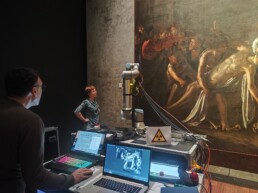 La campagna diagnostica del CNR ISPC sulla “Resurrezione di Lazzaro” di Caravaggio presso il Museo regionale Accascina di Messina | © CNR ISPC